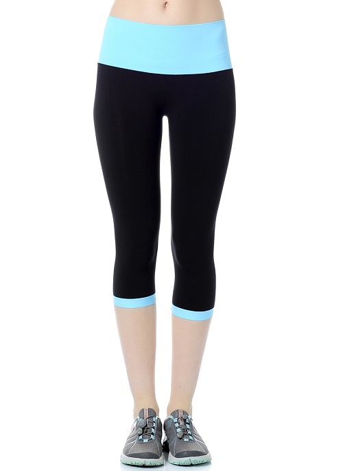 Jerf- Womens-Patras- Black Blue-Seamless Active Tight-4011