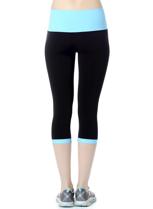 Jerf- Womens-Patras- Black Blue-Seamless Active Tight-4010