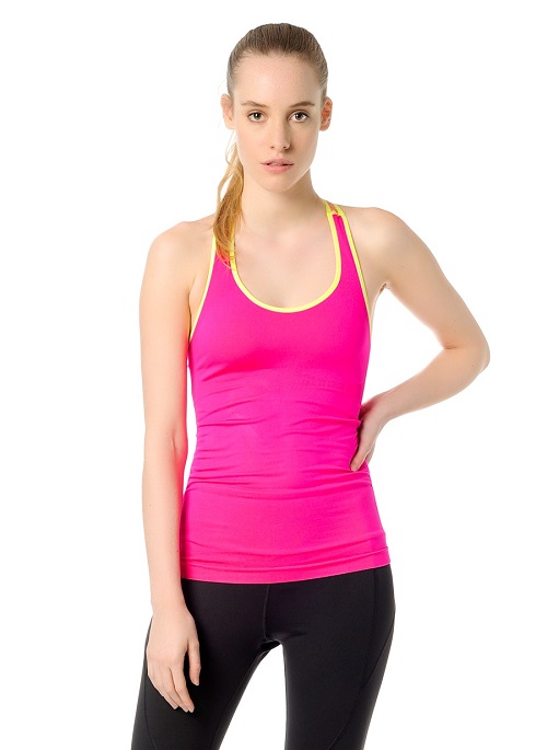 Jerf- Womens-Cali-Neon Pink-Seamless Active Tank -0