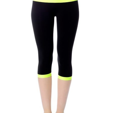 Jerf- Womens-Patras- Black Yellow-Seamless Active Tight-4017