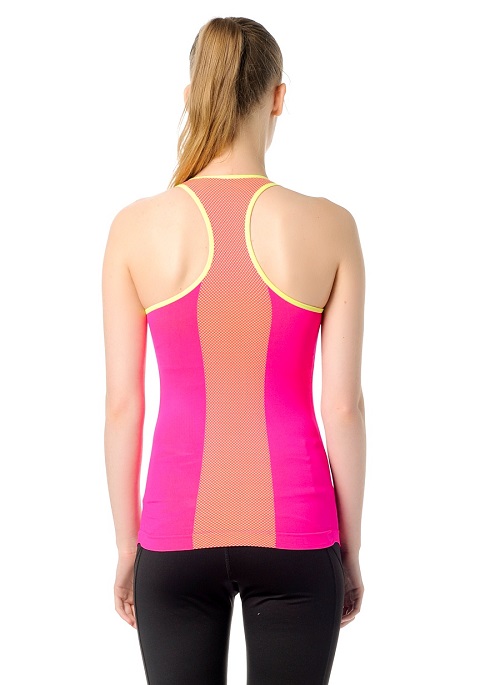 Jerf- Womens-Cali-Neon Pink-Seamless Active Tank -3849