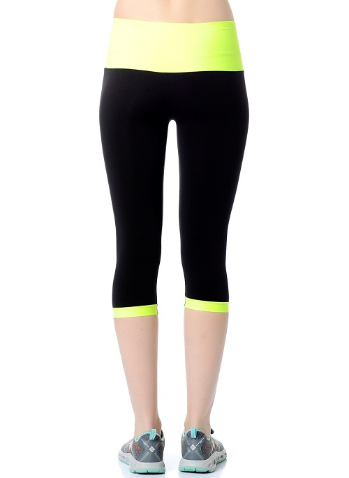 Jerf- Womens-Patras- Black Yellow-Seamless Active Tight-4013