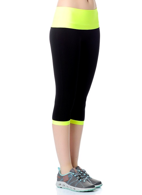Jerf- Womens-Patras- Black Yellow-Seamless Active Tight-4015