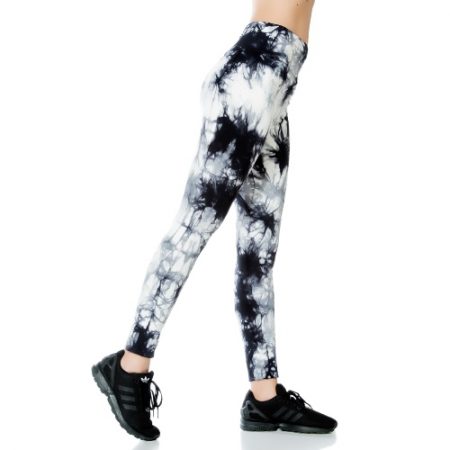 Jerf - Womens-Burela- Black & White-Tie Dye All Over Print Active Legging-0