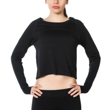 Jerf - Womens-Hellnar - Black- Crop Top Shirt-0