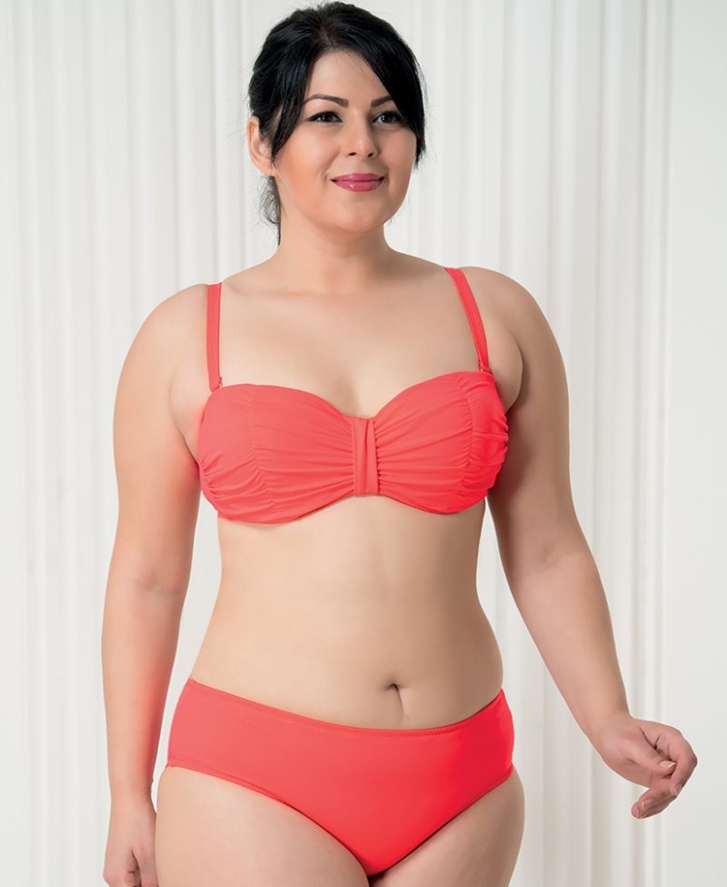 Aqua Perla-Womens-Harmony-Neon red-Bikini Bottom-Plus size-0