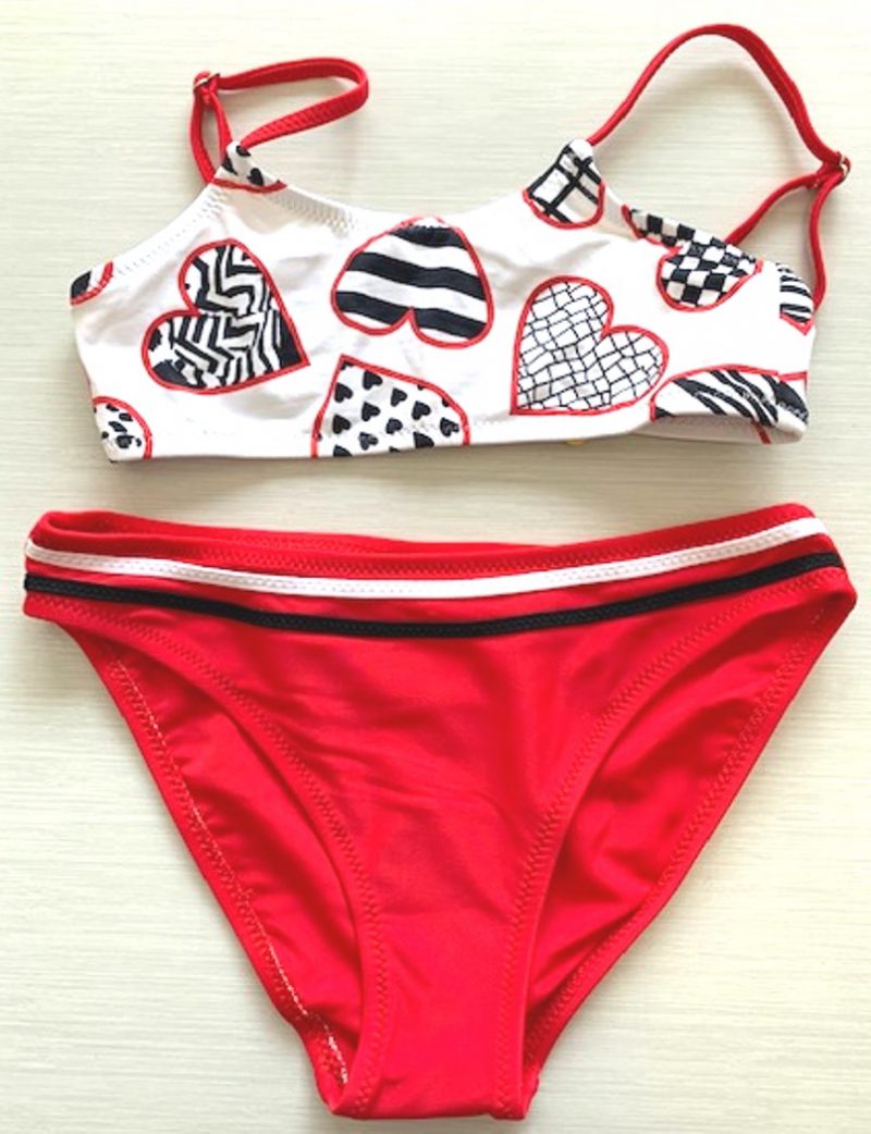 Aqua Perla - Girl- Sweet Heart - Red- Spf50+ - Bikini-0