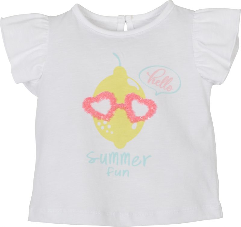 Mamino-Baby-Girl-Summer Fun-White-Tee Shirt -5079