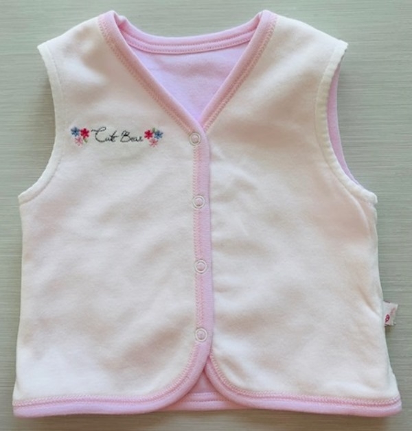 Idilbaby-Baby-Bunny-Pink-Reversible Sleeveless Vest-5194