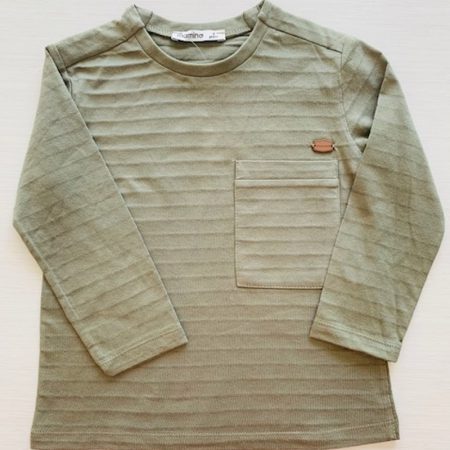 Mamino- Boy- Haki - Khaki - Long Sleeves Tee Shirt -0
