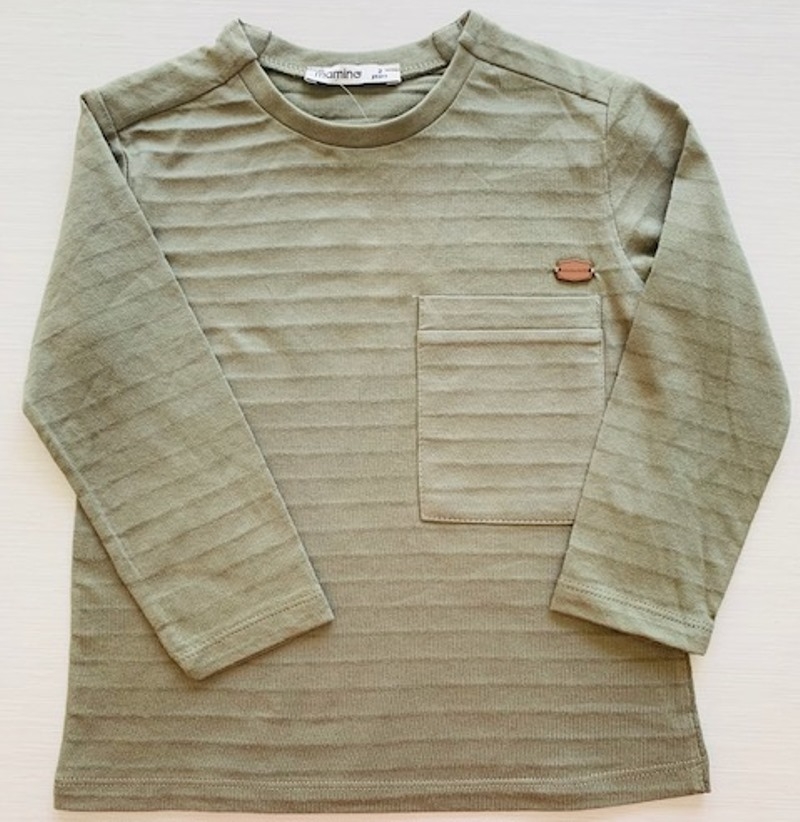 Mamino- Boy- Haki - Khaki - Long Sleeves Tee Shirt -0