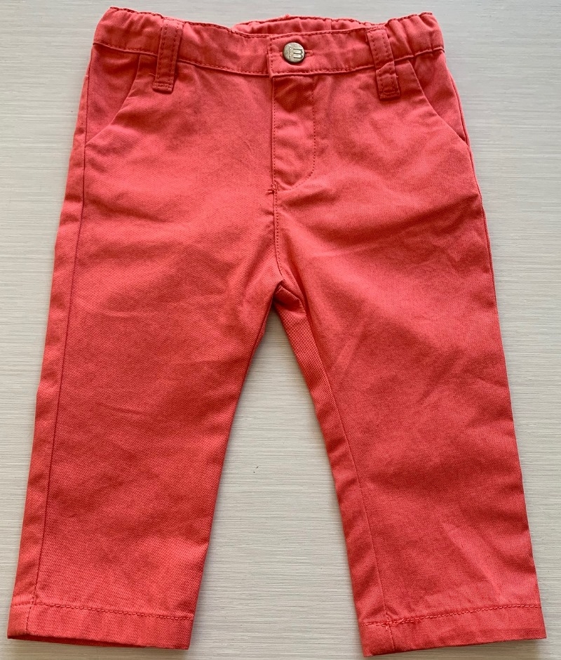 Mamino-Baby-Michael-White and Coral-Trouser and T Shirt Set-5206